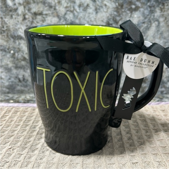 Rae Dunn Other - Rae Dunn “TOXIC” Mug – Halloween Collection (Black & Green)